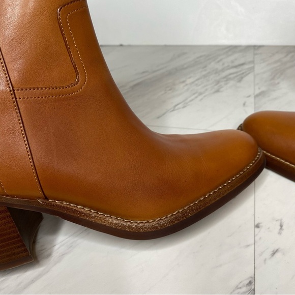 Jeffrey Campbell Desert Western Brown Leather Heeled Boot 8 1/2 - Picture 9 of 15